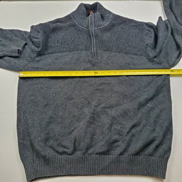 Coleman Mens XL Gray Sweater 1/4 Zip Long Sleeve Outdoors Casual Winter Warm - Picture 9 of 11